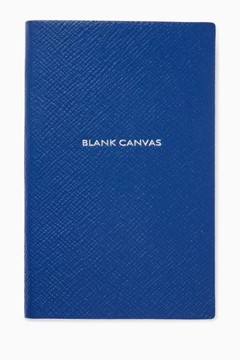 دفتر ملاحظات تشيلسي بعبارة Blank Canvas جلد بنقشة باناما