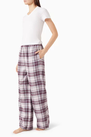Flannel Sleep Oversized Pants