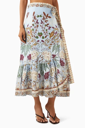 Teresa Midi Skirt in Ramie