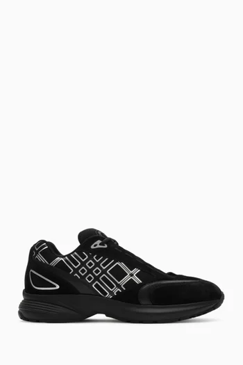 Eclipse Sneakers in Nylon, Suede & Leather