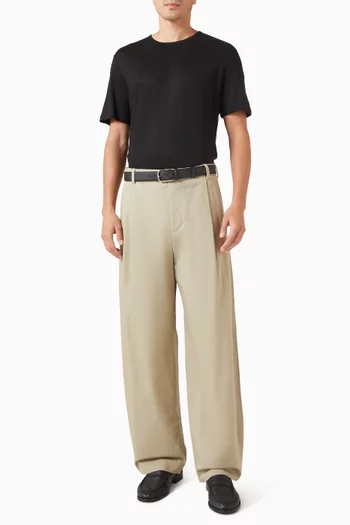 Relaxed Fit Trousers in Cotton-blend