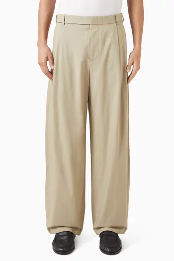 Relaxed Fit Trousers in Cotton-blend