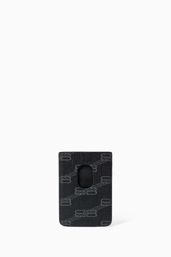 Signature Magnet Card Holder in BB Canvas