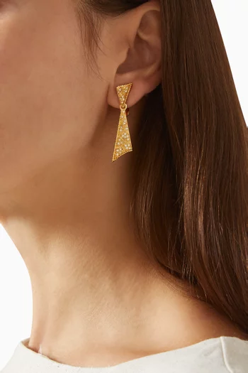 1980s Vintage Clip-on Earrings in 22kt Gold-plated Metal