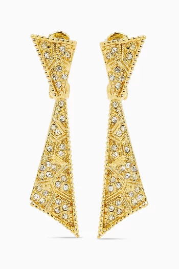 1980s Vintage Clip-on Earrings in 22kt Gold-plated Metal