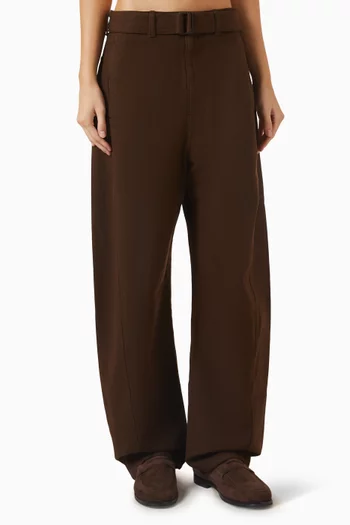 Twisted Belted Pants in Dyed Heavy Broken Twill