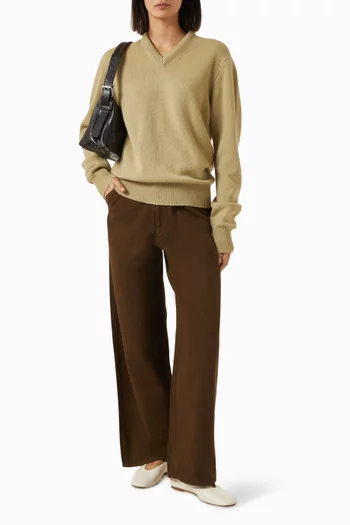 V-neck Sweater in Cashmere