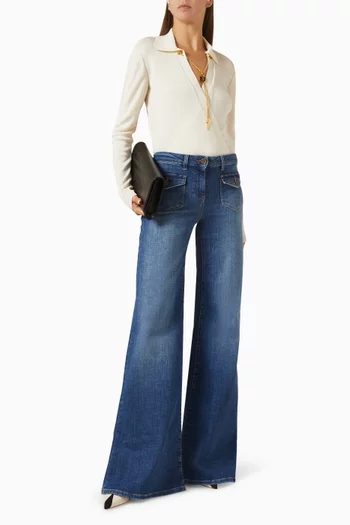 Jewel Chain Bodysuit in Viscose-blend