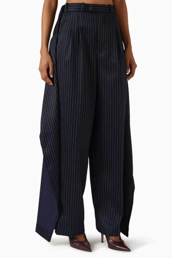 Tailored Panel Pants in Wool Blend