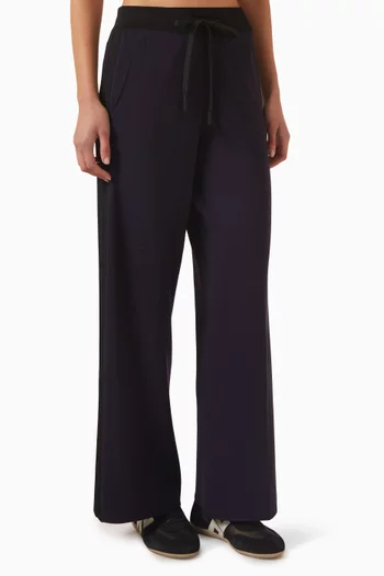 Knit Wide-leg Pants in Viscose Blend