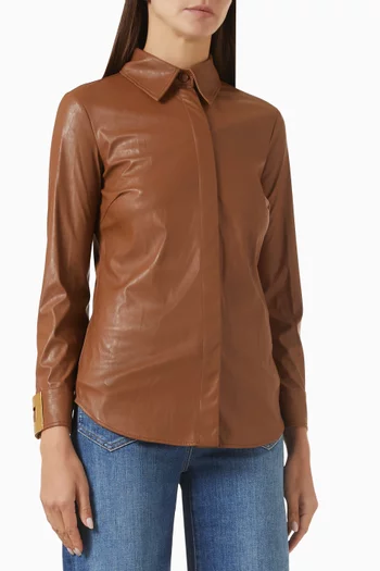 Jewel Logo Shirt in Eco Leather