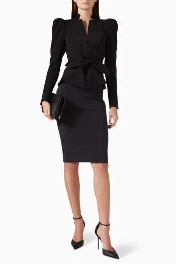 Peplum Jacket in Crepe