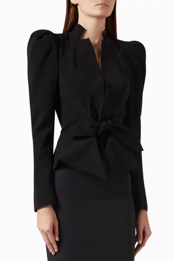 Peplum Jacket in Crepe