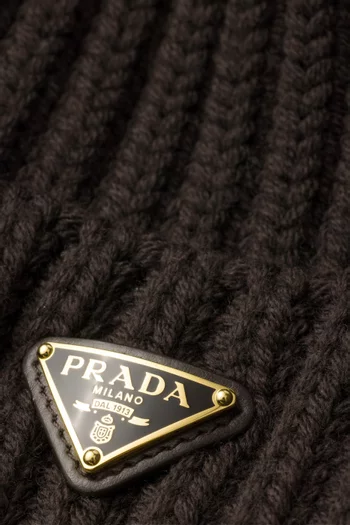 Logo Beanie in Virgin Wool