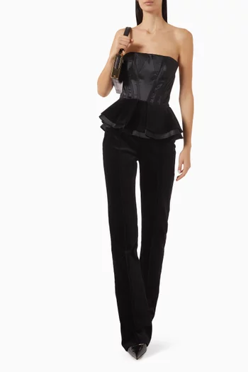 Off-the-shoulder Peplum Jumpsuit