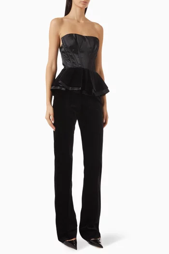 Off-the-shoulder Peplum Jumpsuit