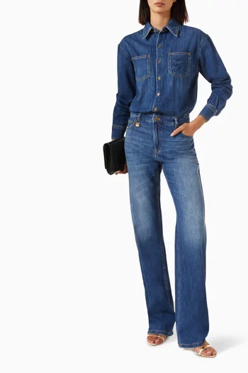 Jewellery Lock Jumpsuit in Denim