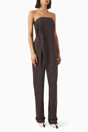 Pinstripe Jumpsuit in Wool