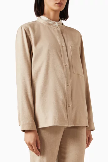 Lattache Band-collar Shirt