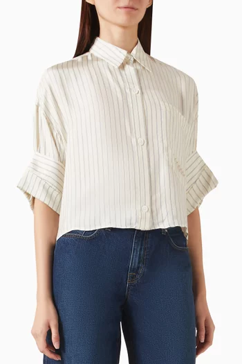 Next Ex Shirt in Pencil Stripe Viscose