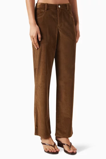 Kent St Straight-leg Pants in Cotton Corduroy