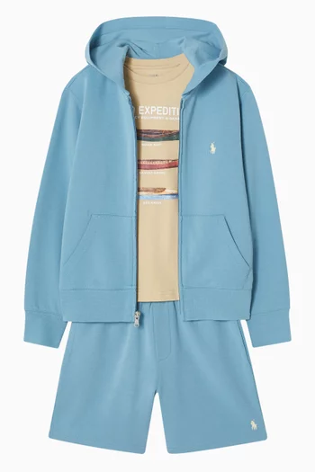 Zip-Up Hoodie in Cotton-blend