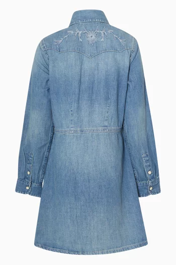 Shirt Dress in Denim Cotton
