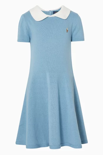 Polo Collar Dress in Cotton