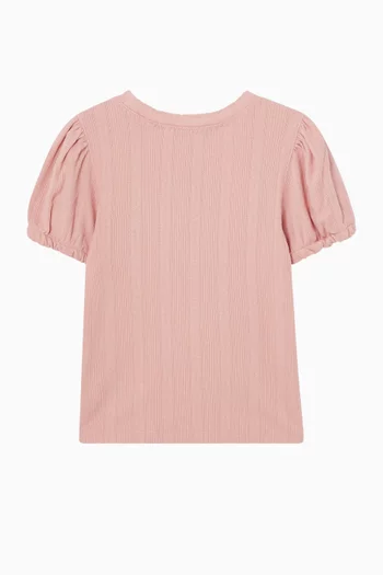 Puff-sleeves T-shirt in Knit