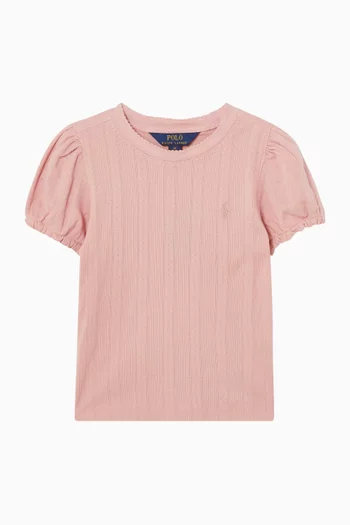 Puff-sleeves T-shirt in Knit