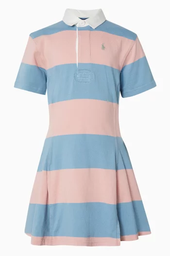 Striped Rugby Dress in Cotton Jersey