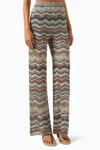 Wide-leg Pants in Viscose Blend