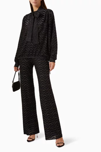 Zig-zag Flared Pants