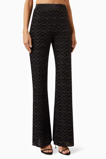 Zig-zag Flared Pants