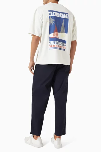 Milton Wax Sailing-print T-shirt in Cotton
