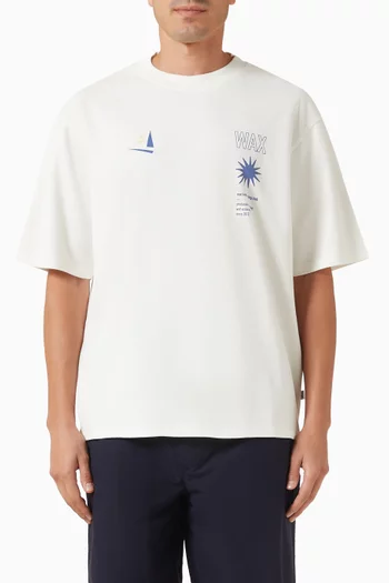 Milton Wax Sailing-print T-shirt in Cotton