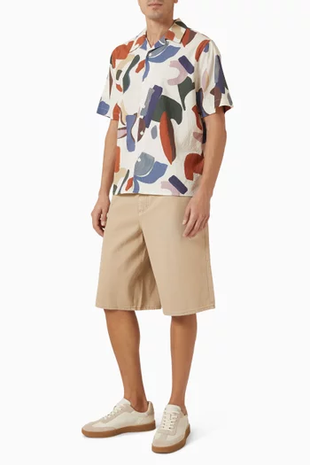 Didcot Abstract Shapes Shirt in Cotton-blend