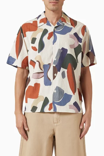 Didcot Abstract Shapes Shirt in Cotton-blend