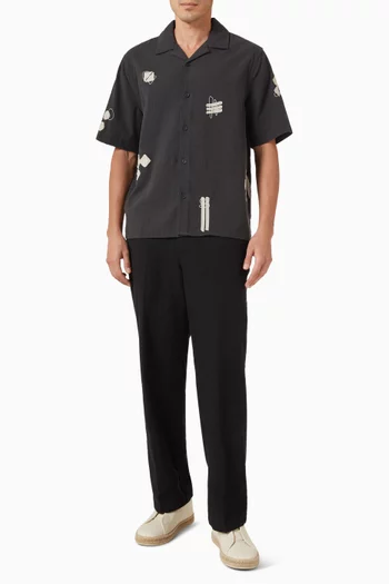 Didcot Appliqué Scribble Shirt in Cotton-blend