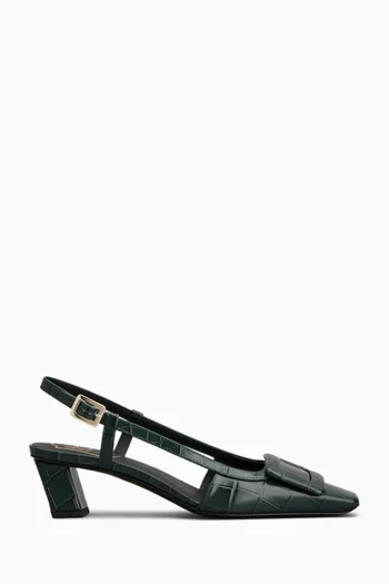 Belle Vivier 45 Slingback Pumps in Leather