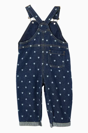 Heart Dungarees in Denim