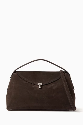 T-lock Top-handle Bag in Suede