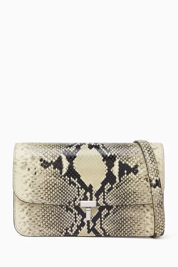 T-Lock Crossbody Bag in Python-print Leather