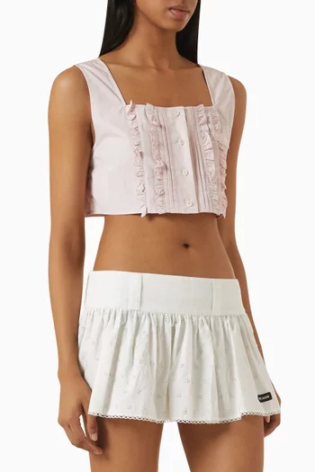 Crop Top in Cotton Poplin