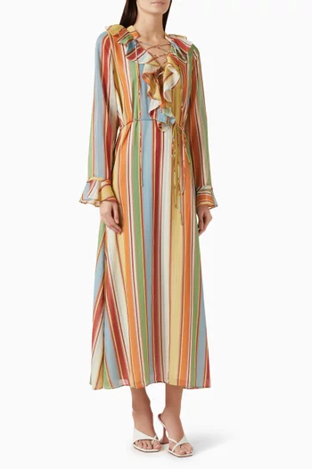 فستان إيدي أنانا بنقشة مخططة جورجيت