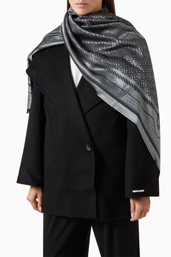 Printed Scarf in Satin