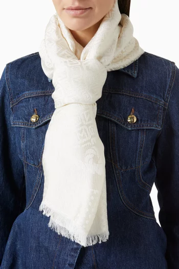 Printed Scarf in Satin