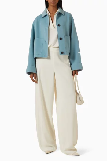 Double-sided Jacket in Wool-viscose