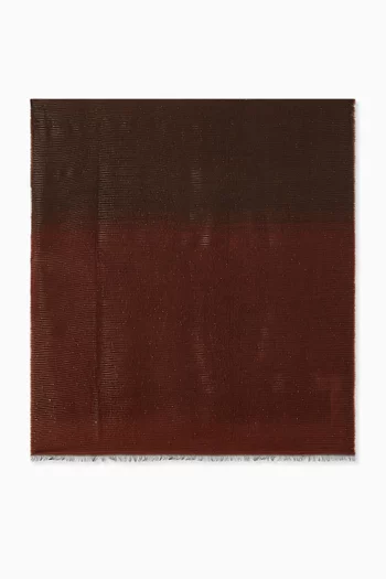 Elisir Pinstriped Square Stole in Cotton-blend