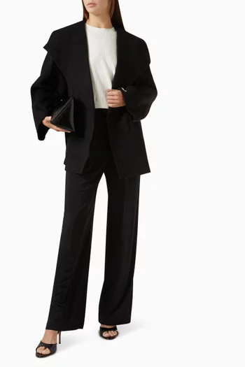 Double-faced Pea Coat in Wool-blend